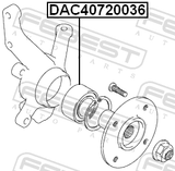 Febest DAC40720036 Front Wheel Bearing 40X72X36