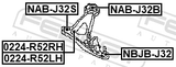 Febest 0224-R52LH Left Front Arm