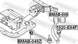 Febest BMAB-048 Front Rod Bushing (Hydro)