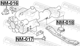 Febest NM-017 Front Engine Mount TD27/VG30