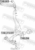 Febest TAB-294 Bushing, Front Lower Control Arm (Hydro)