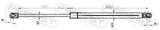 Febest 22117-015 Hood Gas Strut (With End Damping) L465/285N
