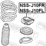 Febest NSS-J10FL Front Shock Absorber Mounting Left