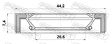 Febest 95GBY-28440808X Drive Shaft Oil Seal 26.6X44.2X7.4X7.4