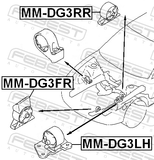 Febest MM-DG3RR Rear Engine Mount At