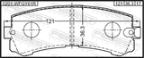 Febest 0201-WFGY61R Pad Kit, Disc Brake, Rear