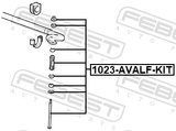 Febest 1023-AVALF-KIT Front Stabilizer Link / Sway Bar Link