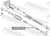 Febest 0222-CA33 Steering Tie Rod