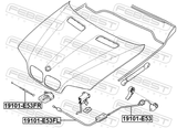 Febest 19101-E53 Cable Assembly Hood Lock Control