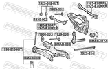 Febest BMAB-008 Bushing, Rear Lower Control Arm