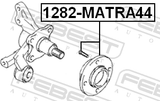 Febest 1282-MATRA44 Rear Wheel Hub
