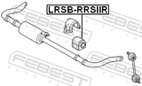 Febest LRSB-RRSIIR Rear Stabilizer Bar Bush D33.4