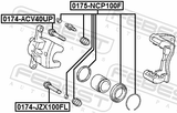Febest 0175-NCP100F Front Brake Caliper Repair Kit (Set For Two Sides)