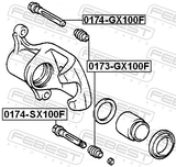 Febest 0174-GX100F Front Caliper Slide Pin