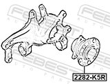 Febest 2282-K5R Rear Wheel Hub