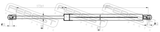 Febest 05117-003 Trunk Gas Strut (With End Damping) L494/635N