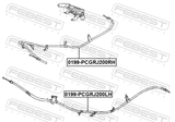 Febest 0199-PCGRJ200RH Parking Brake Cable, Right