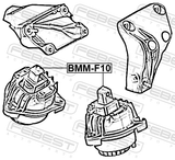 Febest BMM-F10 Engine Mount (Hydro)
