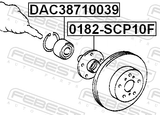 Febest DAC38710039 Front Wheel Bearing 38X71X39