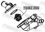 Febest 18462-004 Thermostat 82°C