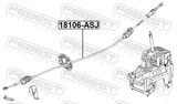 Febest 18106-ASJ Transmission Gear Change Cable