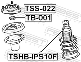 Febest TSS-022 Front Shock Absorber Mounting