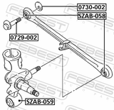 Febest 0729-002 Camber Adjusting Eccentric Bolt