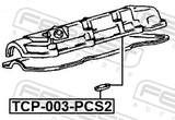 Febest TCP-003-PCS2 Seal Ring, Spark Plug Tube PCS 2