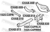 Febest CHAB-030 Rear Knuckle Lower Bushing