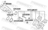 Febest 1275-LFR Rear Brake Caliper Repair Kit (Set For One Side)