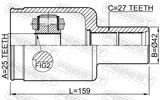 Febest 1011-C140RH Inner CV Joint Right 25X42X27
