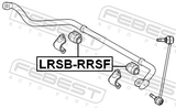 Febest LRSB-RRSF Front Stabilizer Bar Bush D30