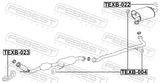 Febest TEXB-022 Exhaust Pipe Support