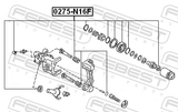 Febest 0275-N16F Front Brake Caliper Repair Kit (Set For Two Sides)