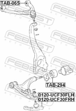 Febest 0120-UCF30FLH Front Lower Ball Joint Left