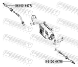 Febest 16100-447R Parking Brake Cable