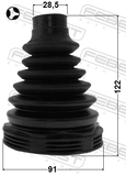 Febest 2115P-KUGT Boot Inner CV Joint Kit Pvc 91X122X28.5