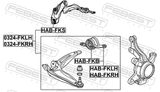 Febest 0324-FKLH Left Front Arm (With Front Bushing)