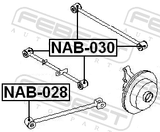 Febest NAB-028 Rear Trailing Rod Bushing