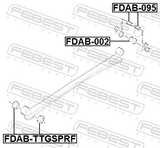 Febest FDAB-095 Rear Leaf Spring Bushing