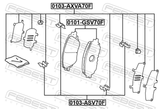 Febest 0103-AXVA70F Disc Brake Clip Set (Set For Two Sides, With Mounting Paste)