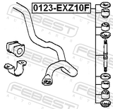 Febest 0123-EXZ10F Front Stabilizer Link / Sway Bar Link