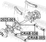 Febest CRAB-038 Bushing, Front Trailing Arm