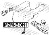Febest MZM-BON1 Front Engine Mount
