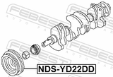 Febest NDS-YD22DD Crankshaft Pulley YD22DD