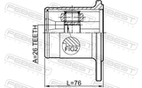 Febest 0711-SX4R Rear Inner CV Joint 26X105