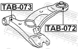 Febest TAB-072 Rear Bushing, Front Control Arm