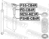 Febest FD-CB4R Rear Shock Absorber Jounce Bumper