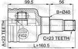 Febest 2111-CB316LH Inner CV Joint Left 23X40X23