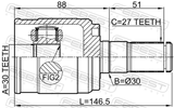 Febest 1211-ELN19 Inner CV Joint 30X30X27